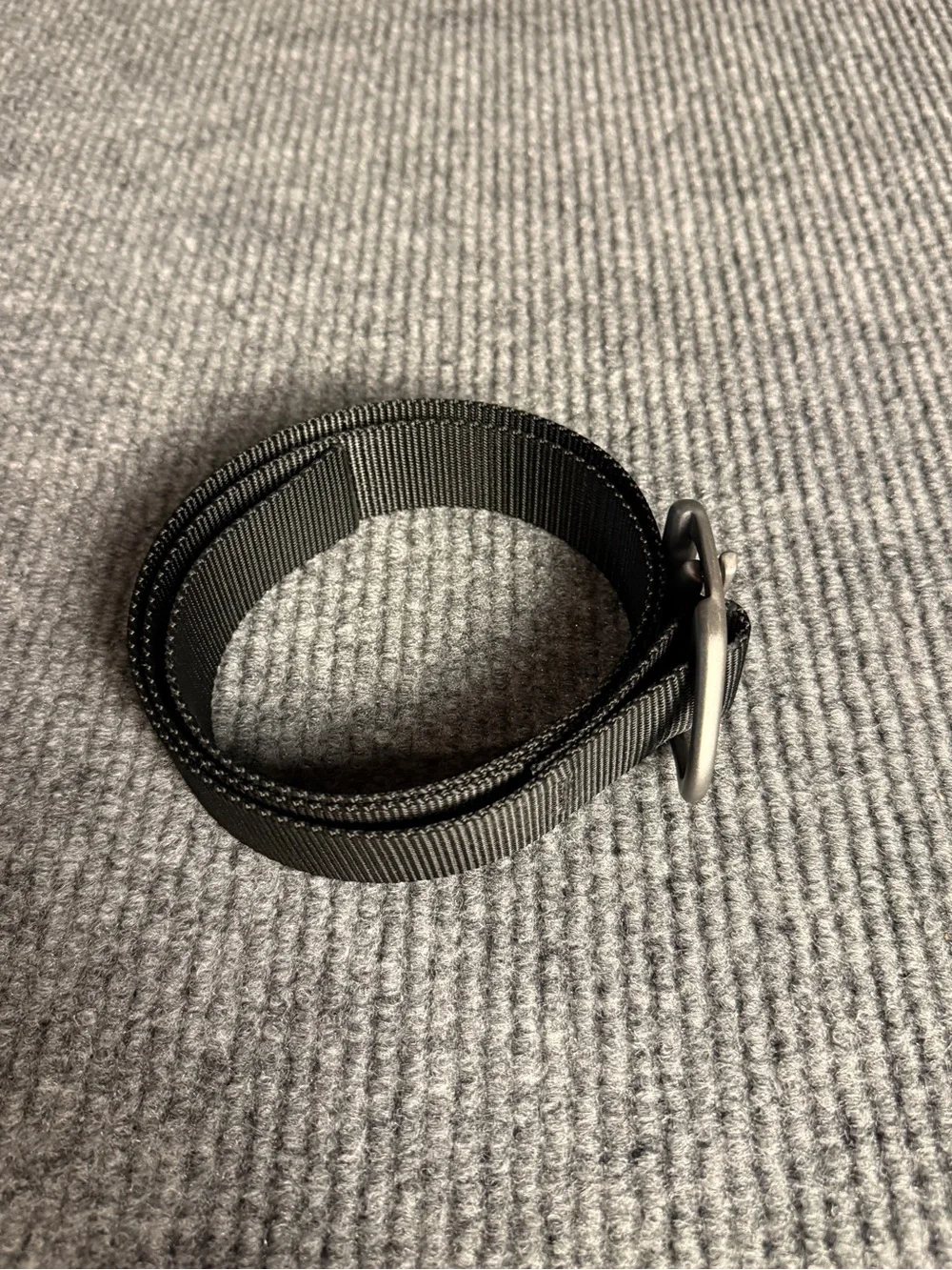 Bison Designs Last Chance Men's Black Tactical Webbing Belt with Metal Buckle